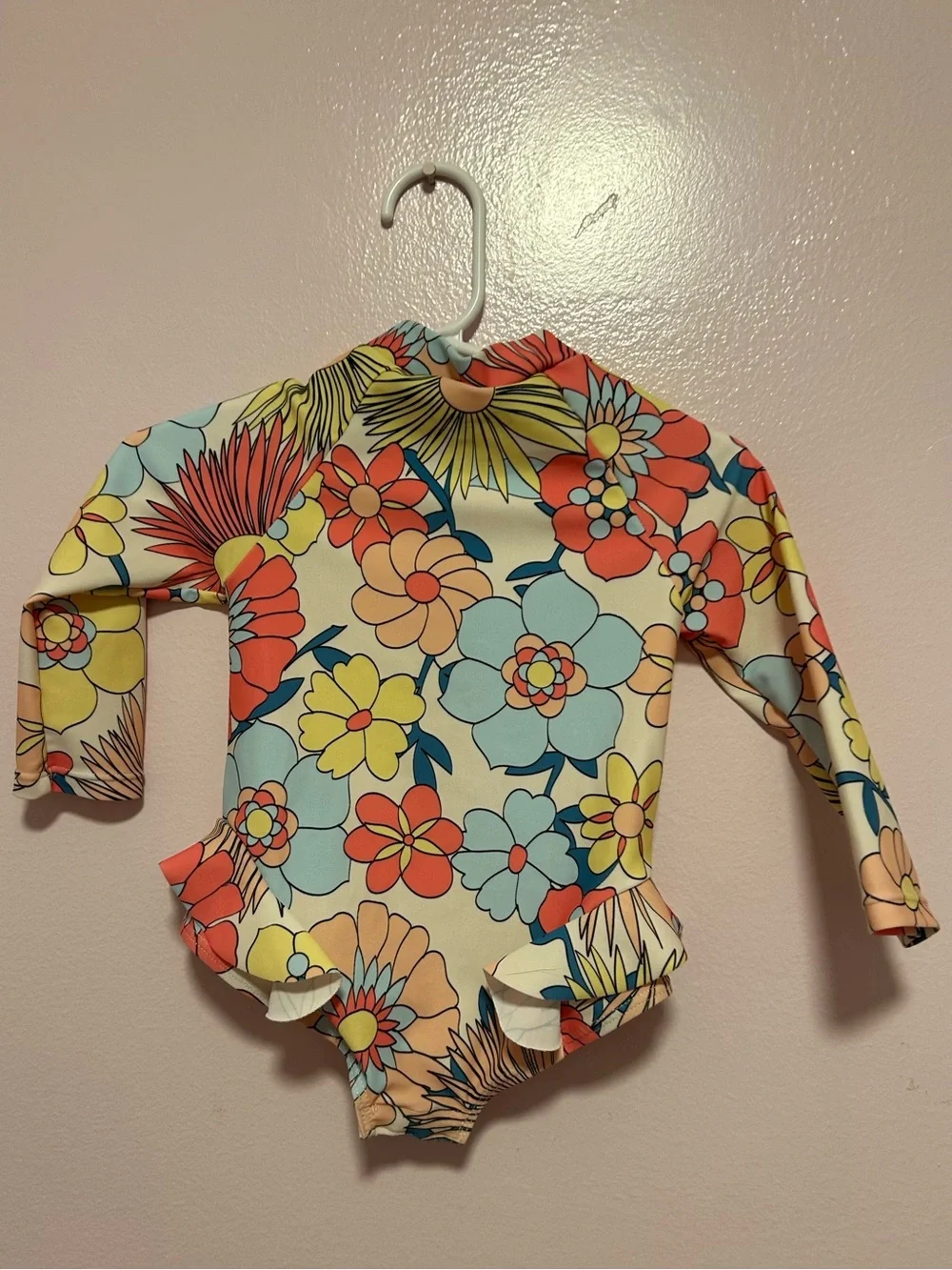 Jessica Simpson Floral Rashguard One Piece Sz 18 Mo